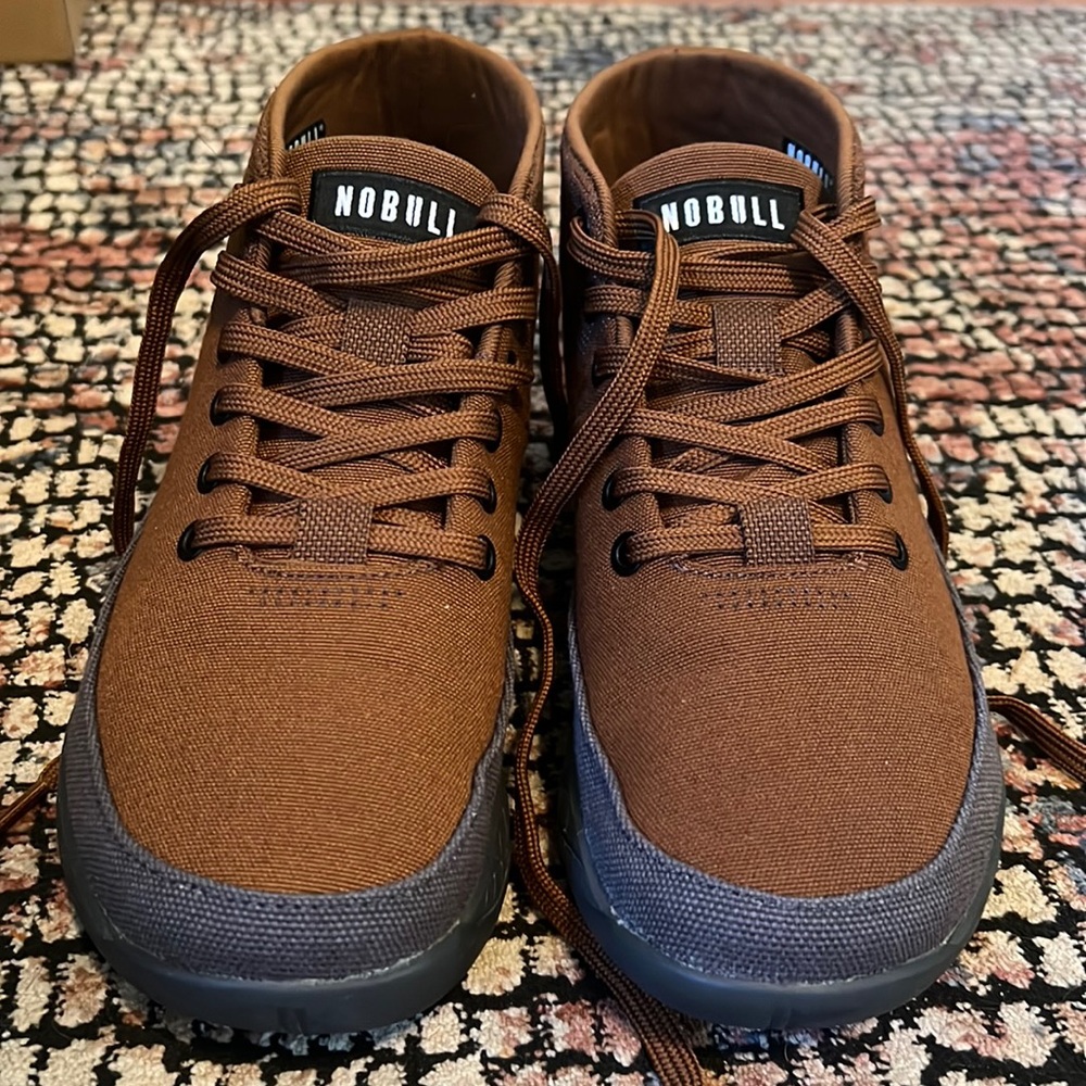 BRAND NEW trendy brown mid rise NOBULL trainers